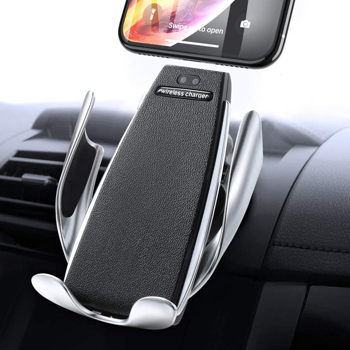 Trådløs automatisk mobil lader og holder for bilen | Skanto