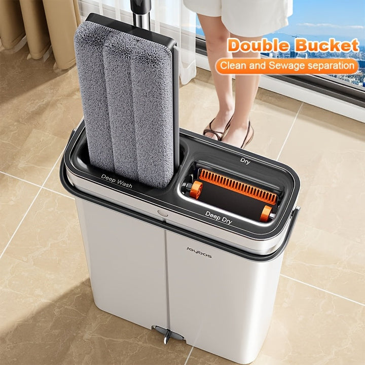 Flat moppesett med bøtte & vridningssystem | Skanto