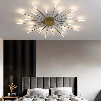 Skanto | Moderne Fyrverkeri-Stil Taklampe – Dekorativ LED Belysning for Stue, Soverom & Spisestue