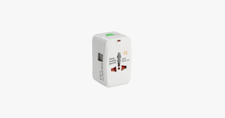 Skanto | Internasjonal pluggadapter - Alt-i-ett CE, RoHS sertifisert USB strømplugg