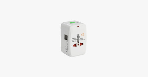 Skanto | Internasjonal pluggadapter - Alt-i-ett CE, RoHS sertifisert USB strømplugg