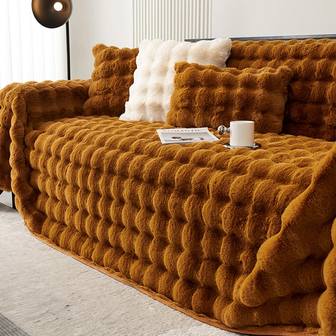 Luksus Ripple Faux Fur Sofa Deksel - Moderne, Stilig & Holdbar Sofa Beskyttelse | Skanto