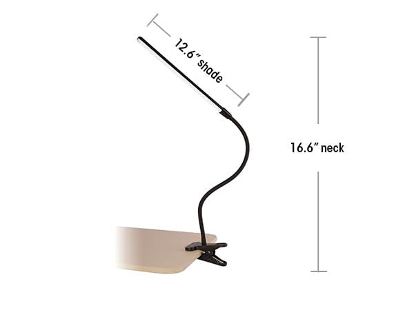 Skanto | Ottlite Clip-On Led Lampe - Justerbart Clearsun Lys For Skriver, Piano, Og Bord, Svart