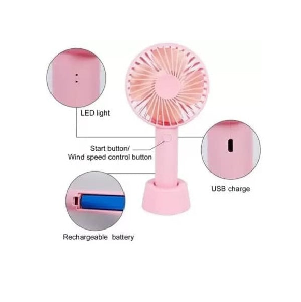 Mini oppladbar vifte med stativ | Skanto