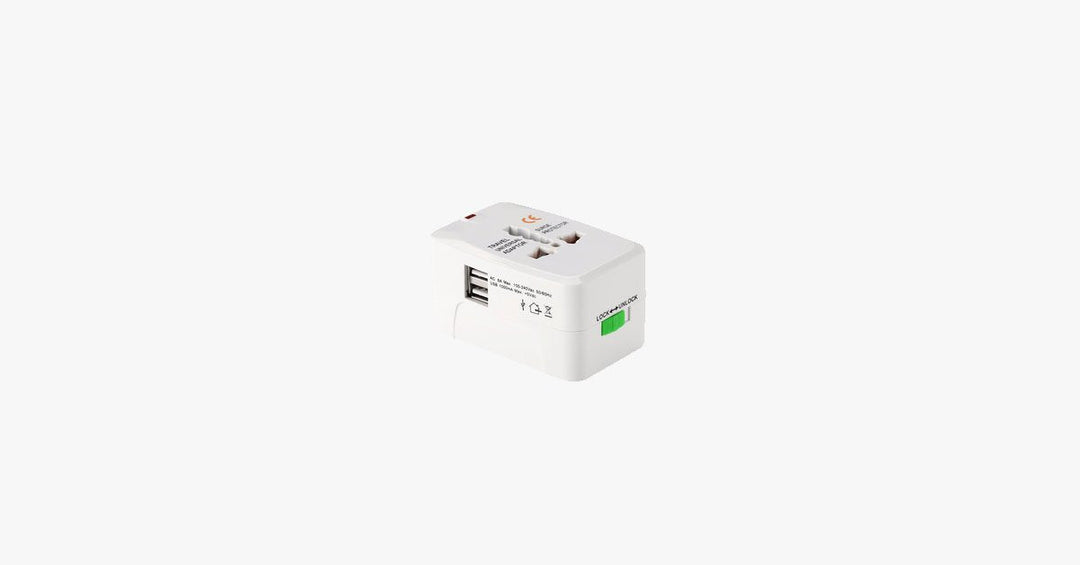 Skanto | Internasjonal pluggadapter - Alt-i-ett CE, RoHS sertifisert USB strømplugg