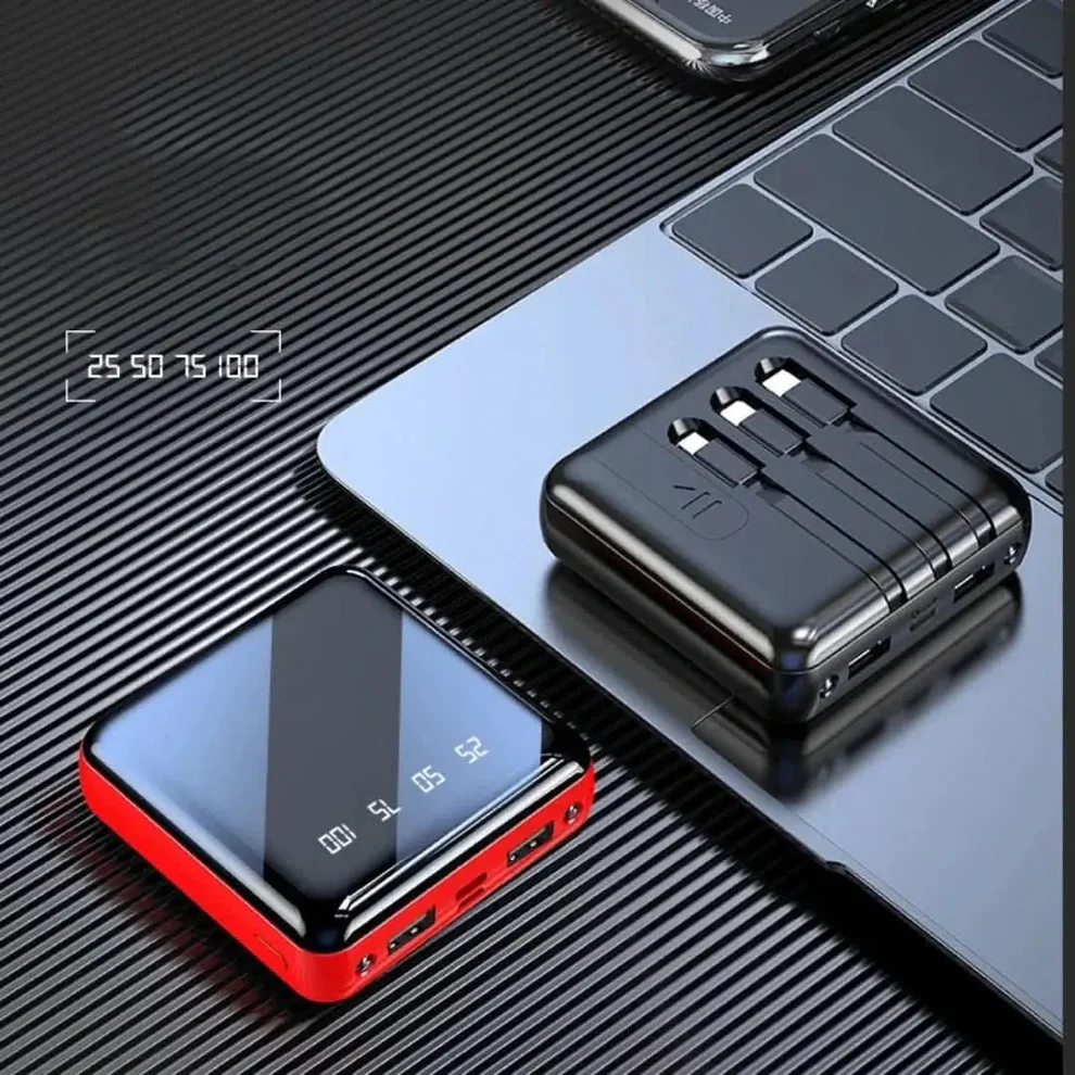 Skanto | Mini Power Bank 4-Tråder 20,000mAh