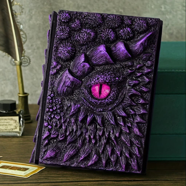 Skanto | Drageøyne 3D Trykket Journal - Håndlaget Harpiks Graverte Notatbok