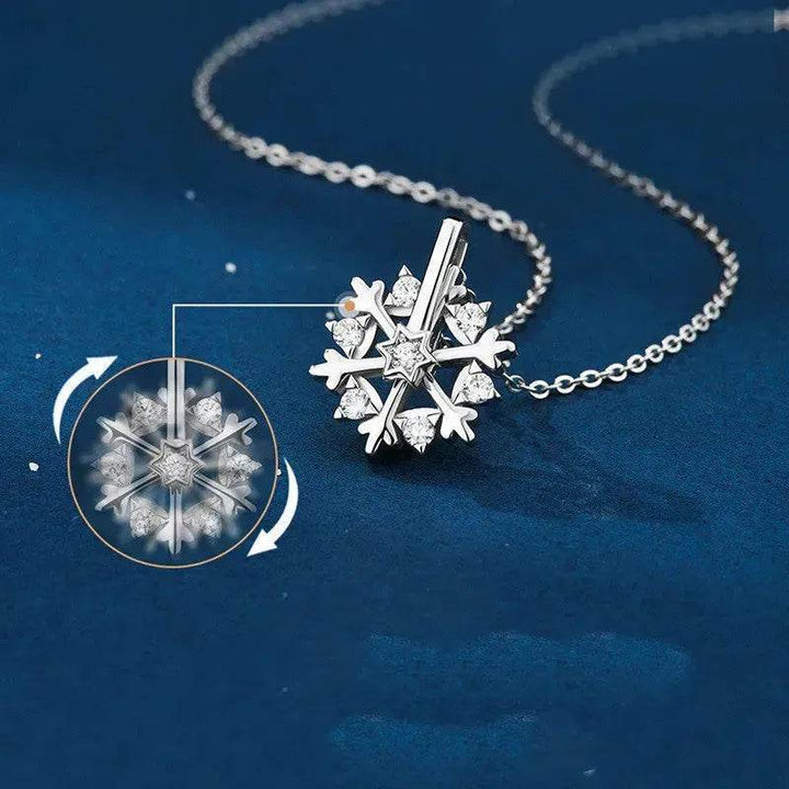 Skanto | Luksus Rhinestone Jul Snøfnugg Halskjede Gave til kvinner