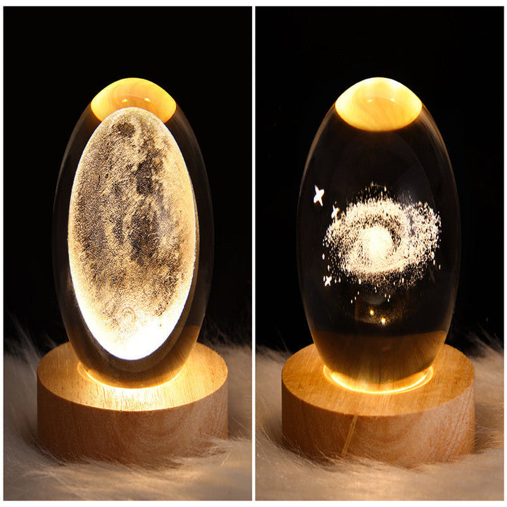 3D Galaxy Crystal Ball LED Nattlys | Skanto