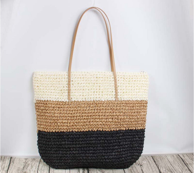 Stor rattan-handletote med robuste håndtak Skanto