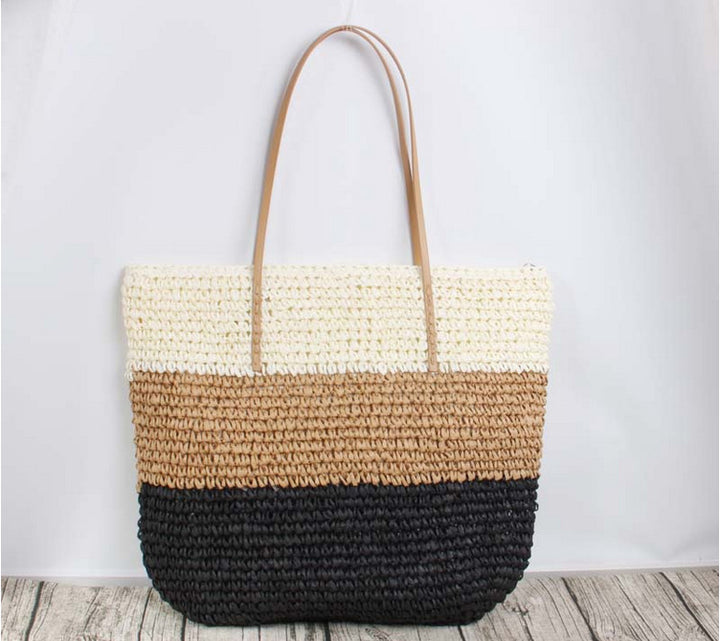 Stor rattan-handletote med robuste håndtak Skanto