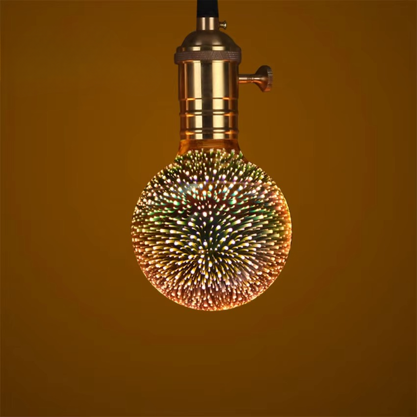 Skanto | 3D Starburst LED-pære – Vintage Edison fyrverkeri lys – E27