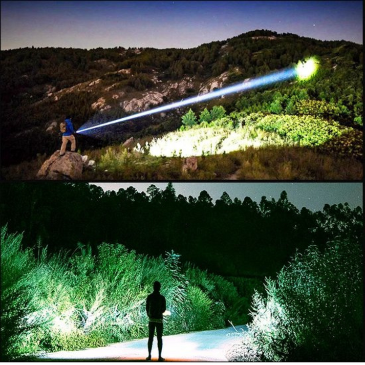 Skanto | Militært LED-lommelykt – Oppladbar – 9000 Lumen