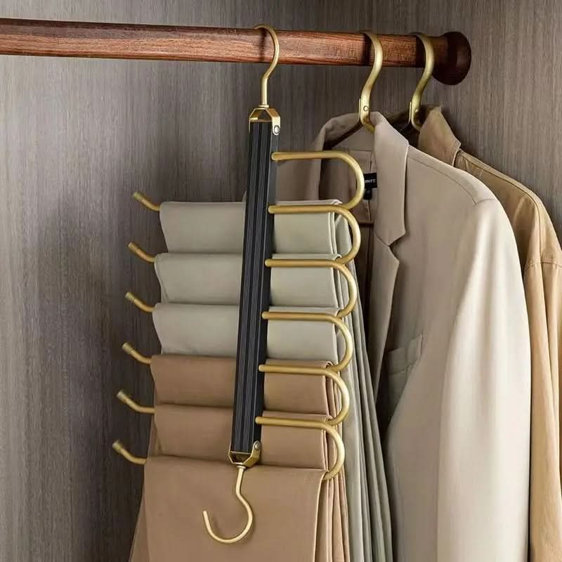 Skanto | SpaceLuxe Aluminium Bukseoppheng – Flerlags, Plassbesparende Klesskap Organizer
