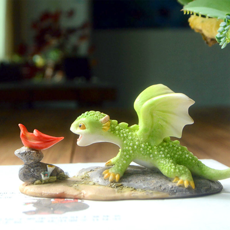 Skanto | Mini søt drage statue dekorasjon