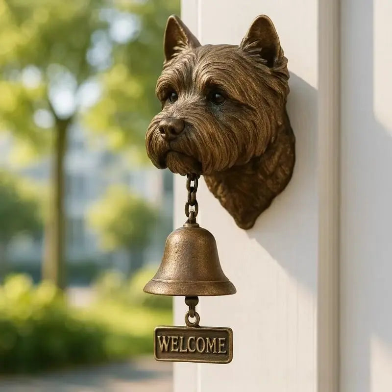 Skanto | Velkommen Klokke Shepherd Bronse – Elegant Veggklokke med Tysk Shepherd Design