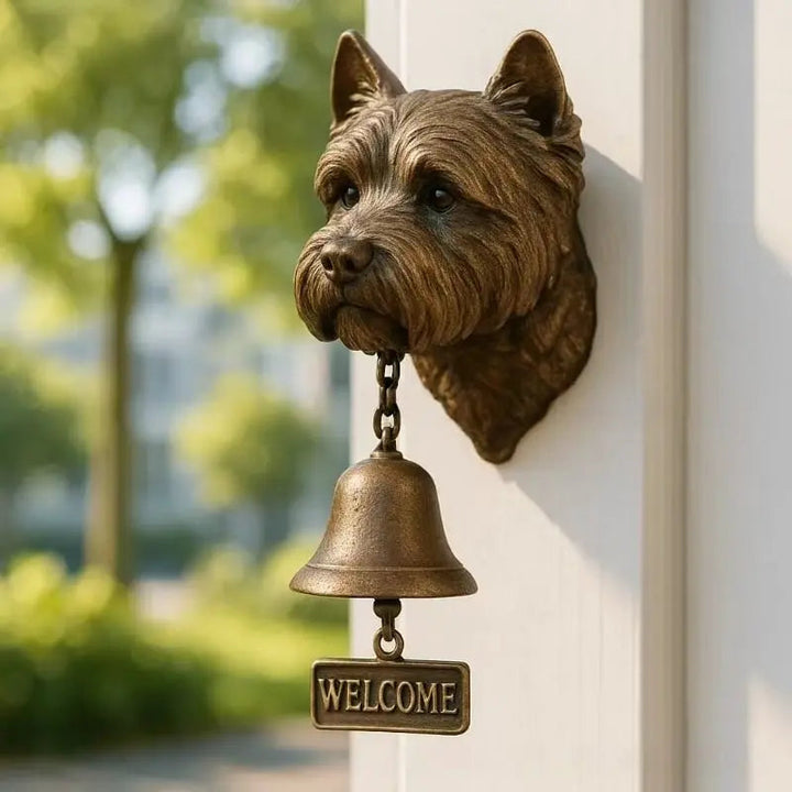 Willkommensglocke „Schäfer“ fra bronse – Elegante Wandglocke med Schäferhundmotiv
