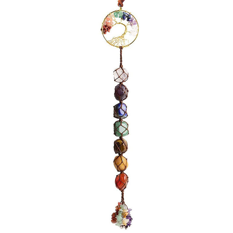 7 Chakra Stein Healing Crystal Tree of Life Dekorasjon | Skanto