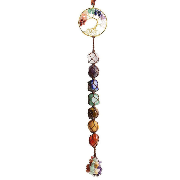7 Chakra Stein Healing Crystal Tree of Life Dekorasjon | Skanto