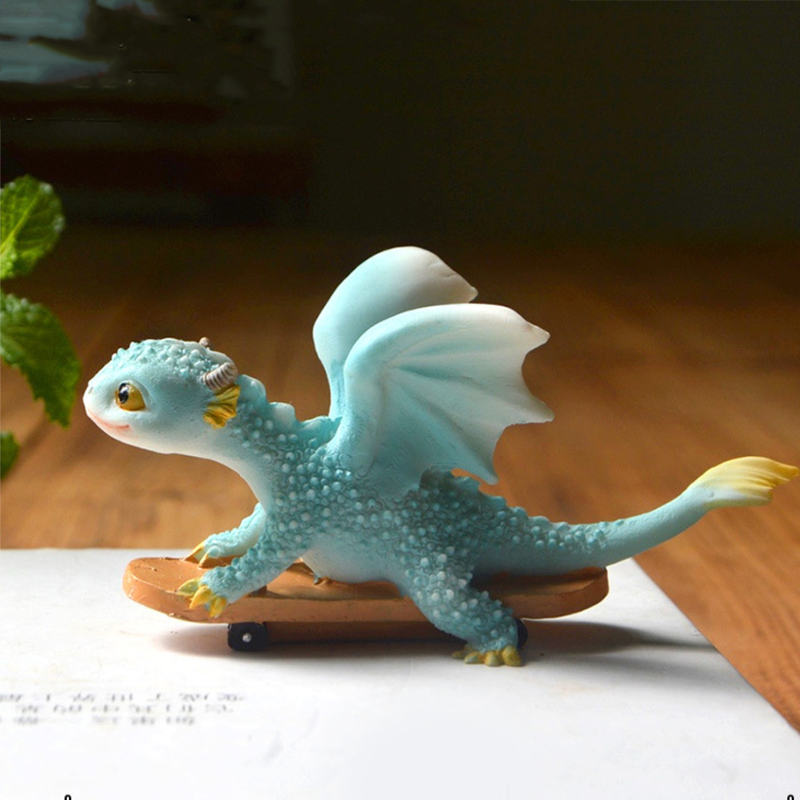 Skanto | Mini søt drage statue dekorasjon