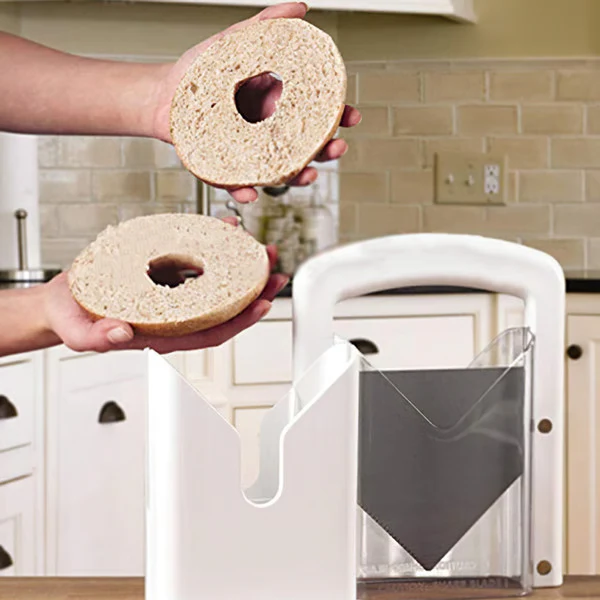 Skanto | Rustfritt Stål Bagel Skjærer For Små & Store Bagels