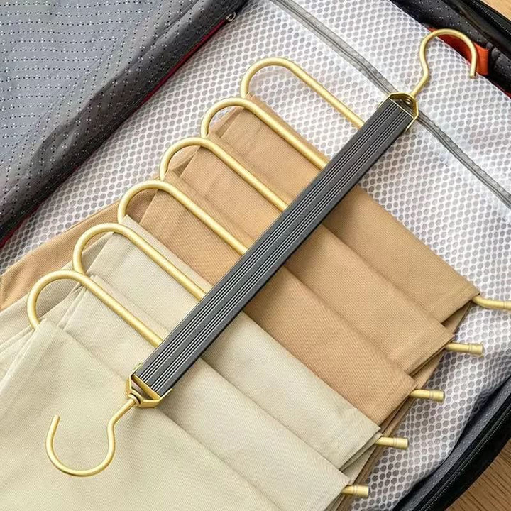 Skanto | SpaceLuxe Aluminium Bukseoppheng – Flerlags, Plassbesparende Klesskap Organizer