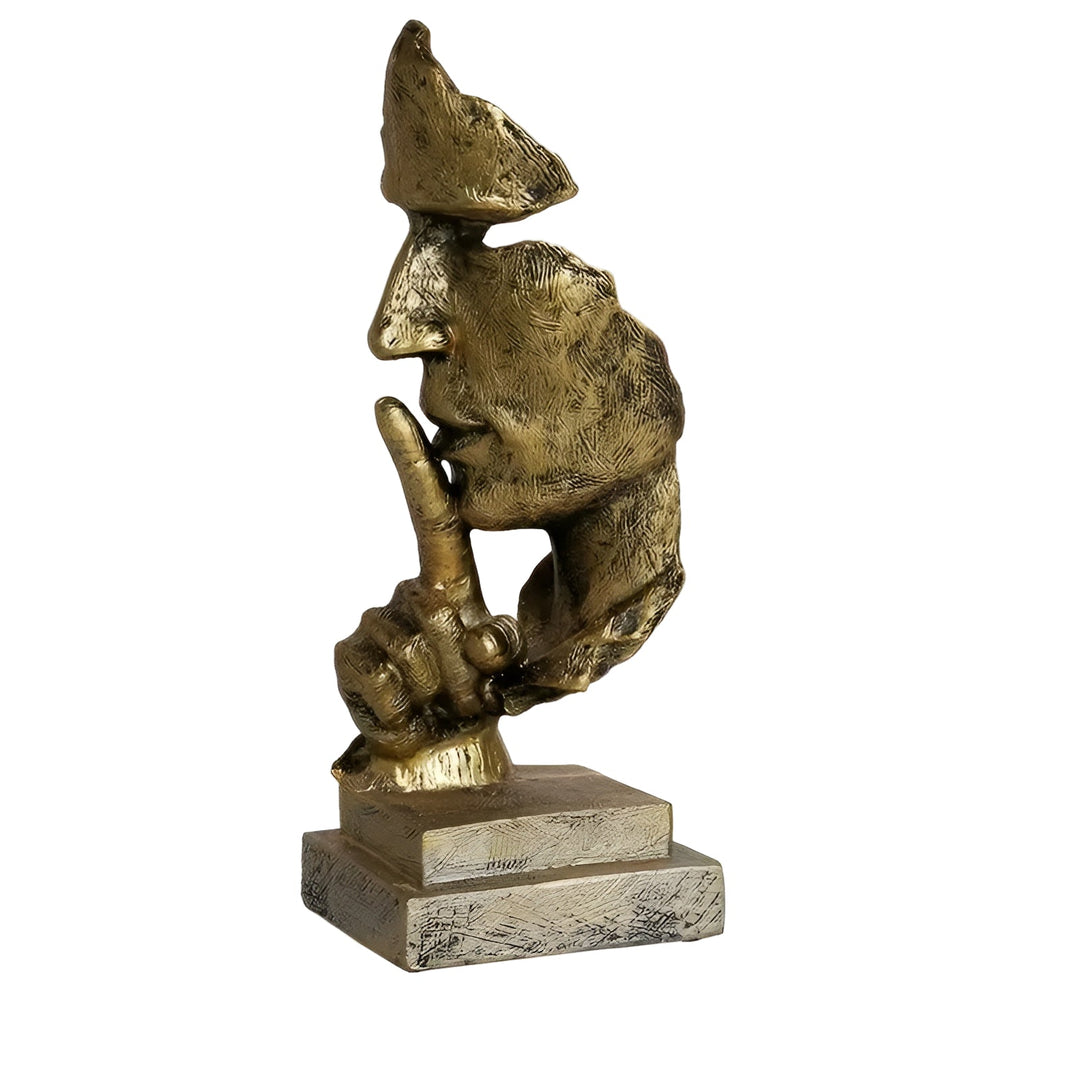 Abstrakt tenkerskulptur – moderne art deco-figur laget av harpiks | Ideell for stue og kontor