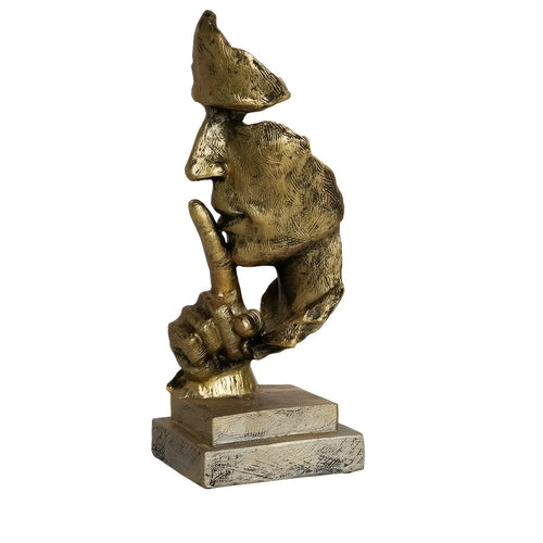 Abstrakt tenkerskulptur – moderne art deco-figur laget av harpiks | Ideell for stue og kontor