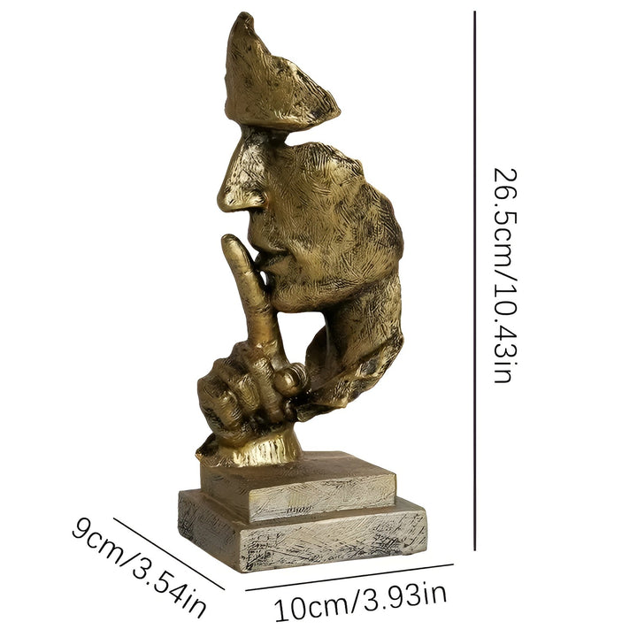 Abstrakt tenkerskulptur – moderne art deco-figur laget av harpiks | Ideell for stue og kontor
