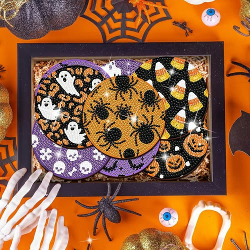 Skanto | SpukMeister Coaster Set — La Halloween-festen din bli fortryllet med magisk fascinasjon og gjester som er begeistret!