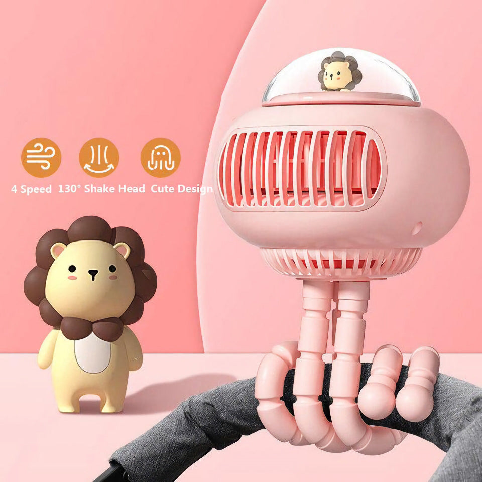 Lovelyst Cartoon Portable Safe Stroller Fan | Skanto