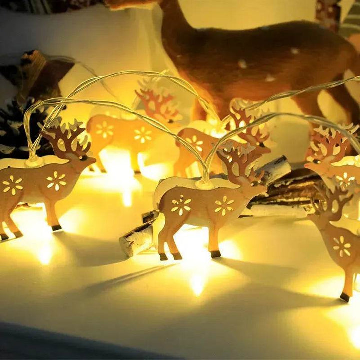 Skanto | Jule LED Lysstreng Julenisse Elg Snømann Xmas Ornament Lys Juledekorasjoner Nyttår Navidad Gave