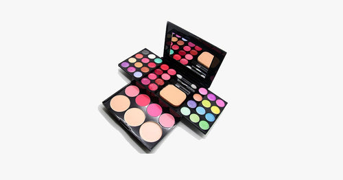 Skanto | Alt-i-ett Profesjonelt Makeup Sett - Komplett Makeover Sett med Ulike Nyanser av Blush, Concealer, Highlighter