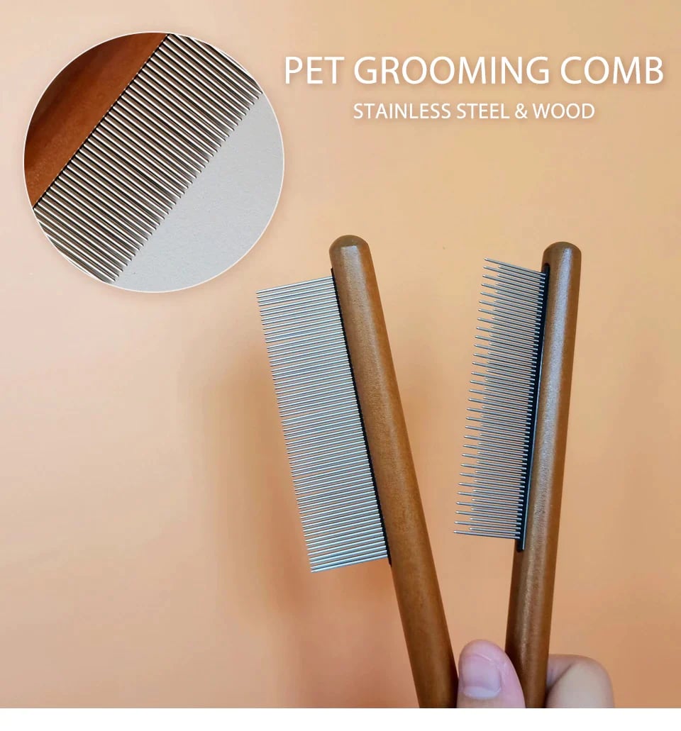 Skanto | Multifunksjonell Pet Hair Comb Flått- og Tåre Flekkfjerning