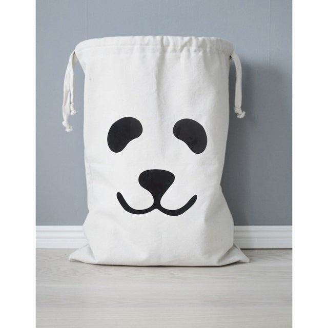 Oppbevaringspose med søtt panda-motiv Skanto