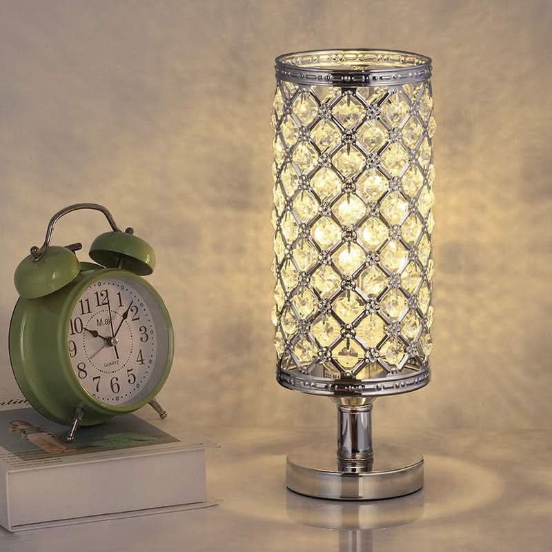 Skanto | Moderne Krystall USB Bordlampe – Gull eller Sølv