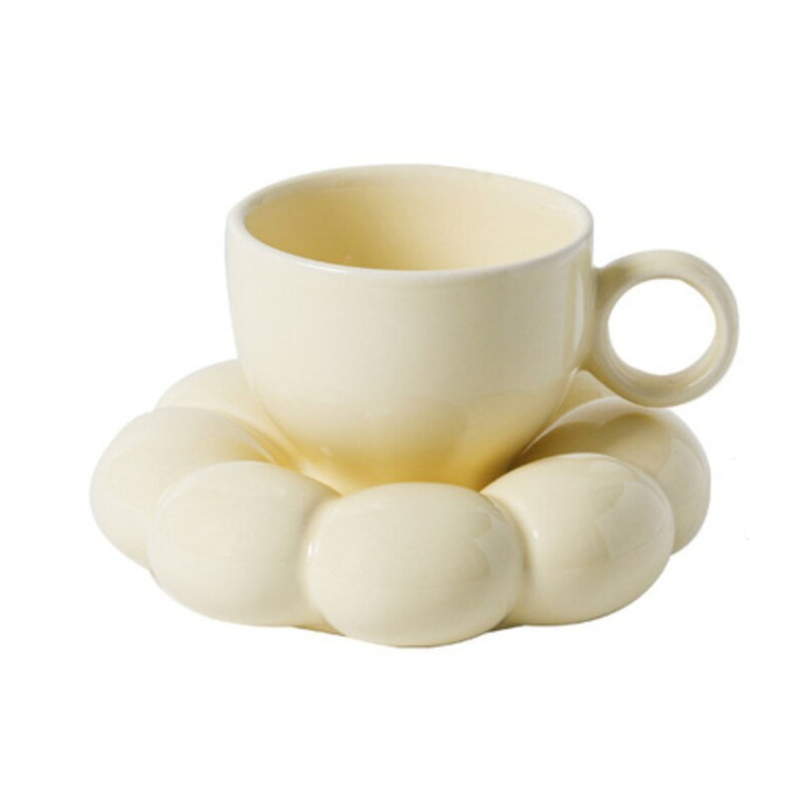Pastell Bubble Cup med Underplate – Elegant Keramikkopp for Unik Dining | Skanto
