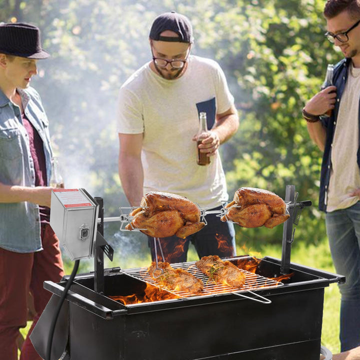 BBQ Grill Spydere Rustfritt Stål Motor 4x Kjøttnål | Skanto