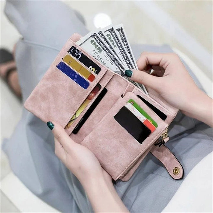 Skanto | Kvinne Liten Trifold Lær Wallet