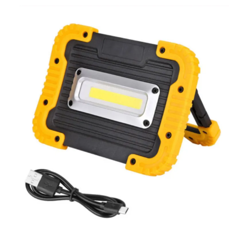 Skanto | Oppladbart LED Byggespotlight – Bærbar Arbeidslys med USB og Holdbart Hus
