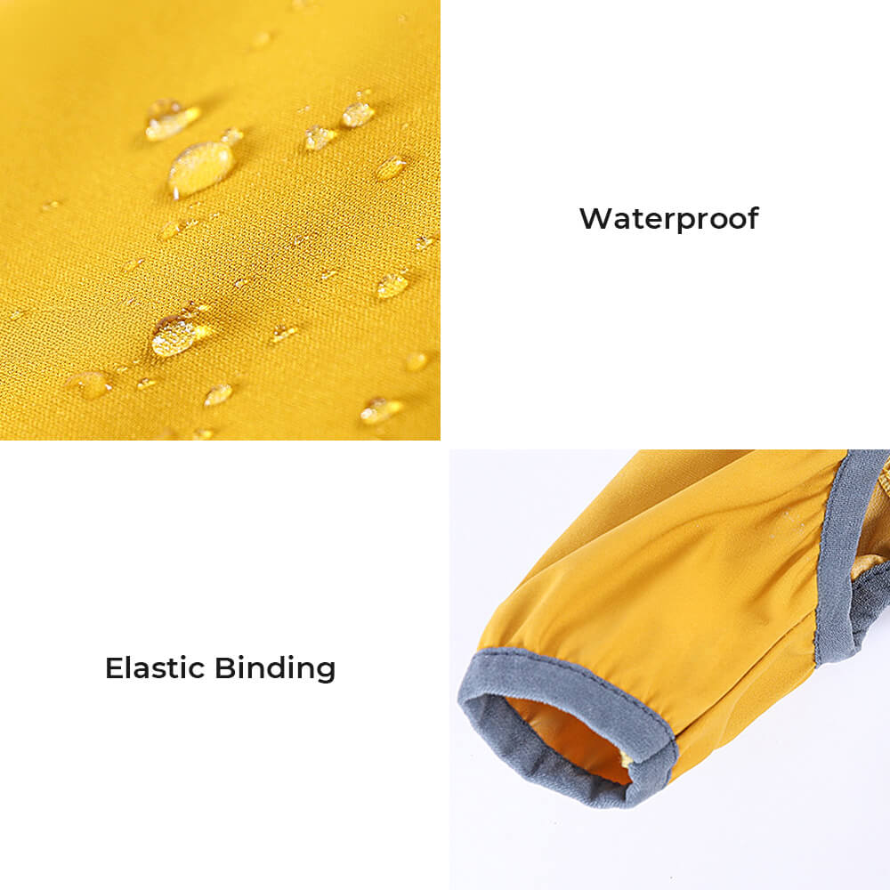 Skanto | RainBuddy Vanntett Hunderegndress | Reflekterende Striper | Justerbar & Med Hette
