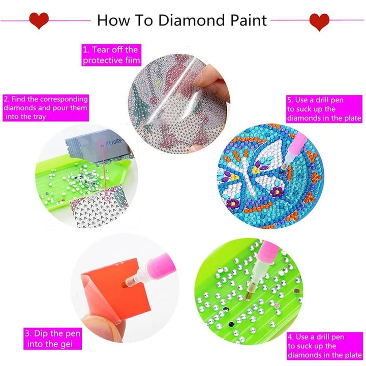 Skanto | Diamond Crafts Coaster Diamond Painting Coaster (Mandala)