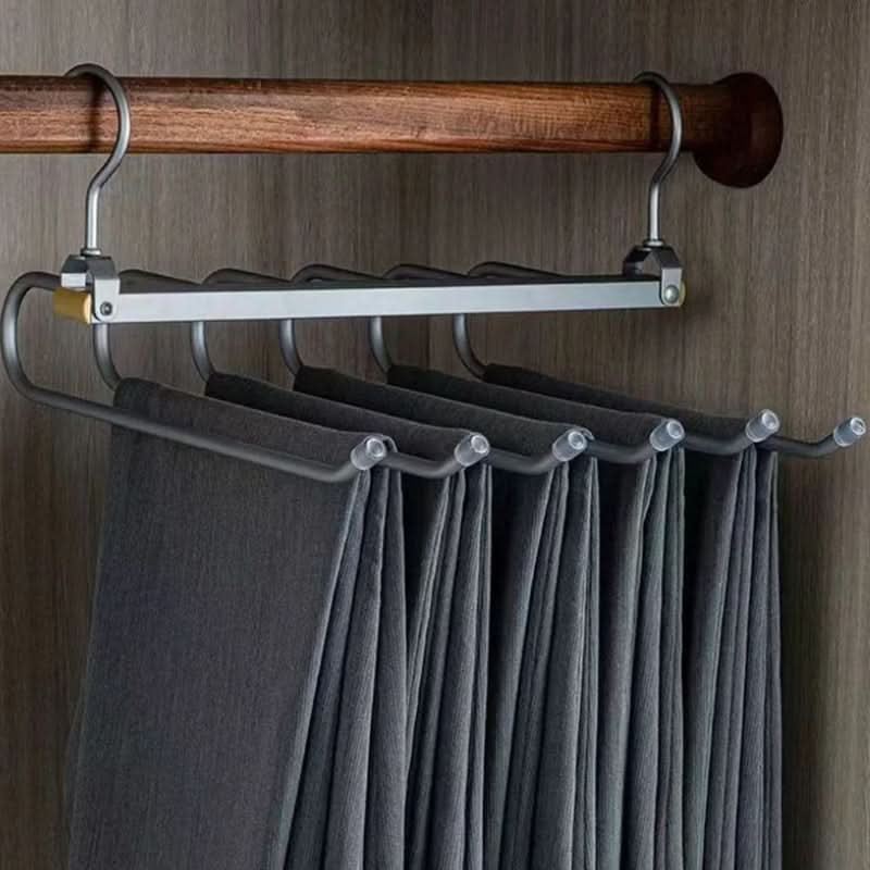 Skanto | SpaceLuxe Aluminium Bukseoppheng – Flerlags, Plassbesparende Klesskap Organizer