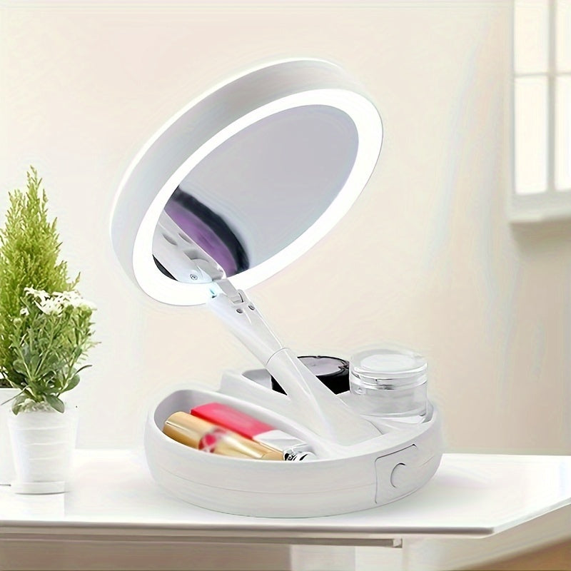 GlowMirror - Bærbar Sminkespeil med LED Skanto