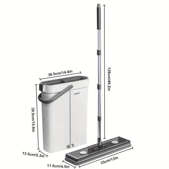 Flat moppesett med bøtte & vridningssystem | Skanto