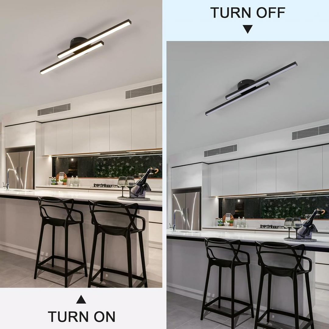 Skanto | Moderne Aluminium Semi Flush Mount LED Taklampe | Minimalistisk Design for Stue. Soverom & Gang