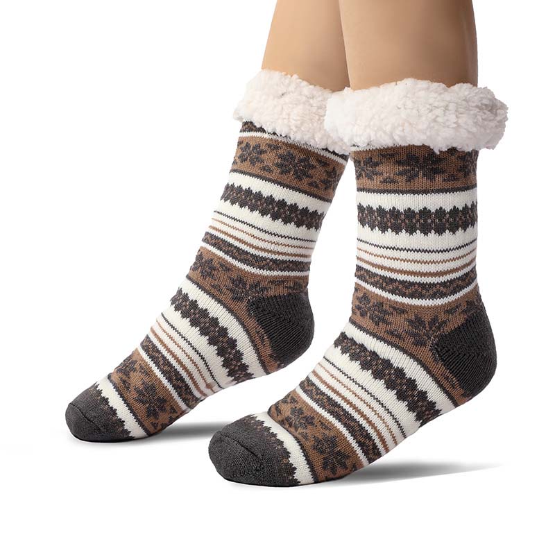 Skanto | Snøflak Ultra-tykke Cashmere Tøfler Hjem Sokker