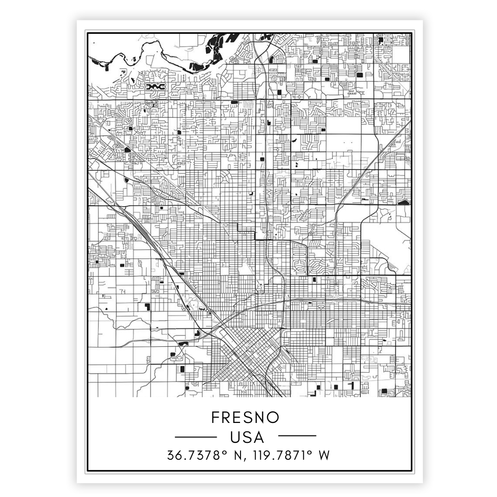 Fresno bykart - Lerret Veggkunst Maleri