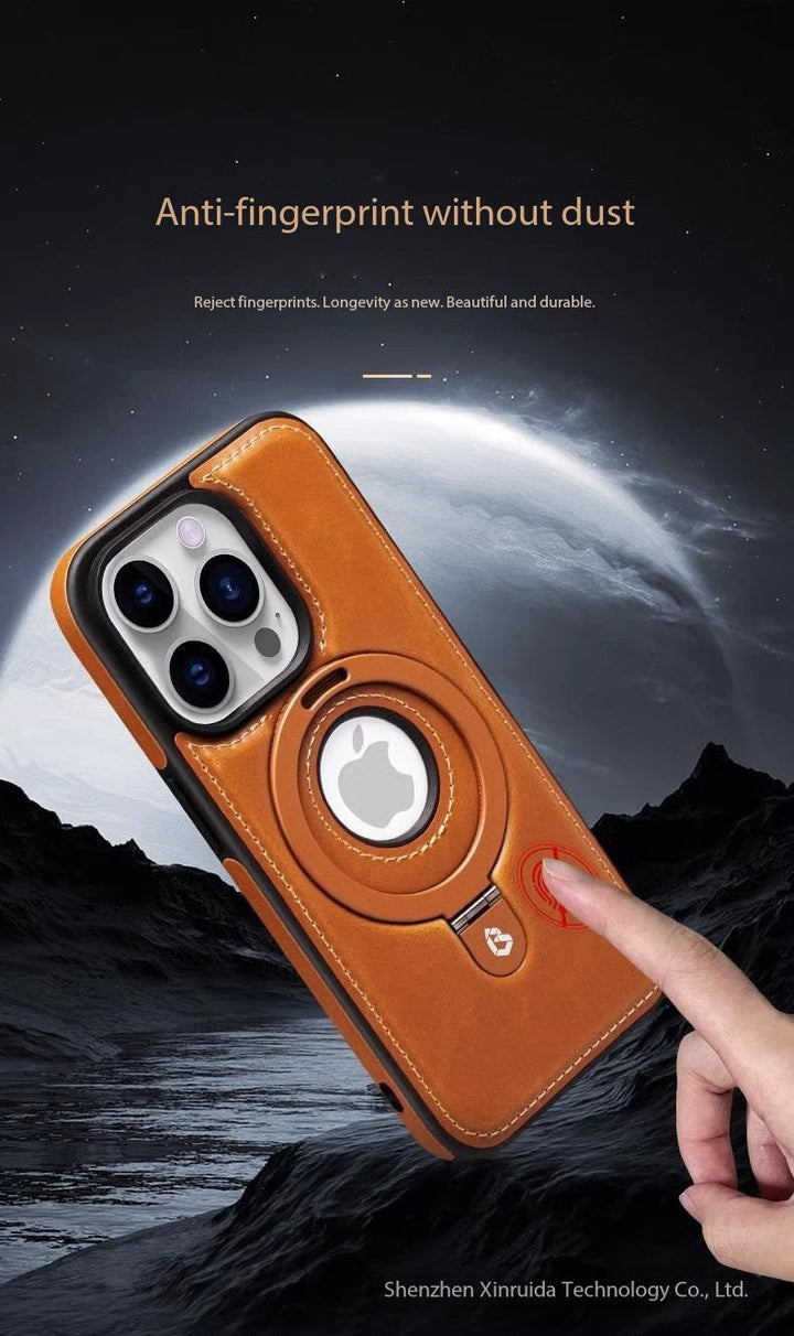 For 17ProMax Magnetiske Holdere Mobildeksel Høy kvalitets Business Lærdeksel