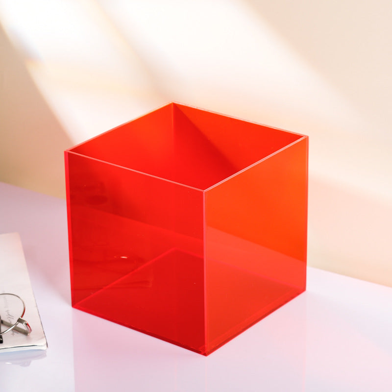 Gjennomsiktig fargeakrylbox støvbeskyttelse Lego integrert modell hånddisplay lagringsboks